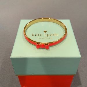 Kate Spade enamel neon pink bow bangle. New never worn.